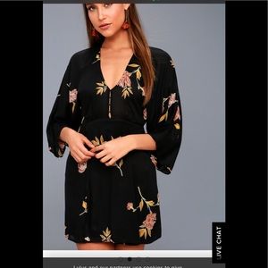 Wayfair Black Floral Dress Size Small